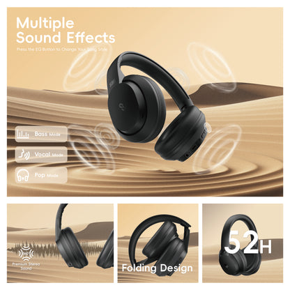 SAFI AuraBase Foldable Over-Ear Wireless Headphones with Adjustable EQ