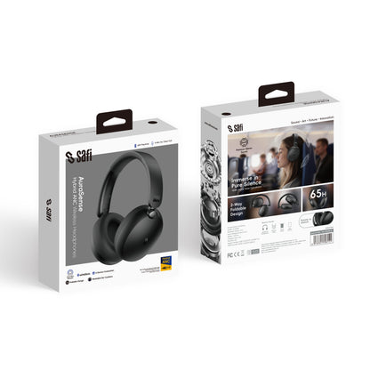 SAFI AuraSense Hybrid Active Noise Cancelling Over-Ear Wireless Headphones