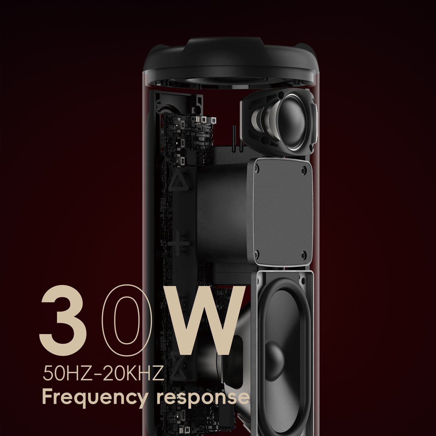 SAFI Sonik 30 30W Protable Bluetooth Speaker with RGB Light Black (TF-Card Supported)