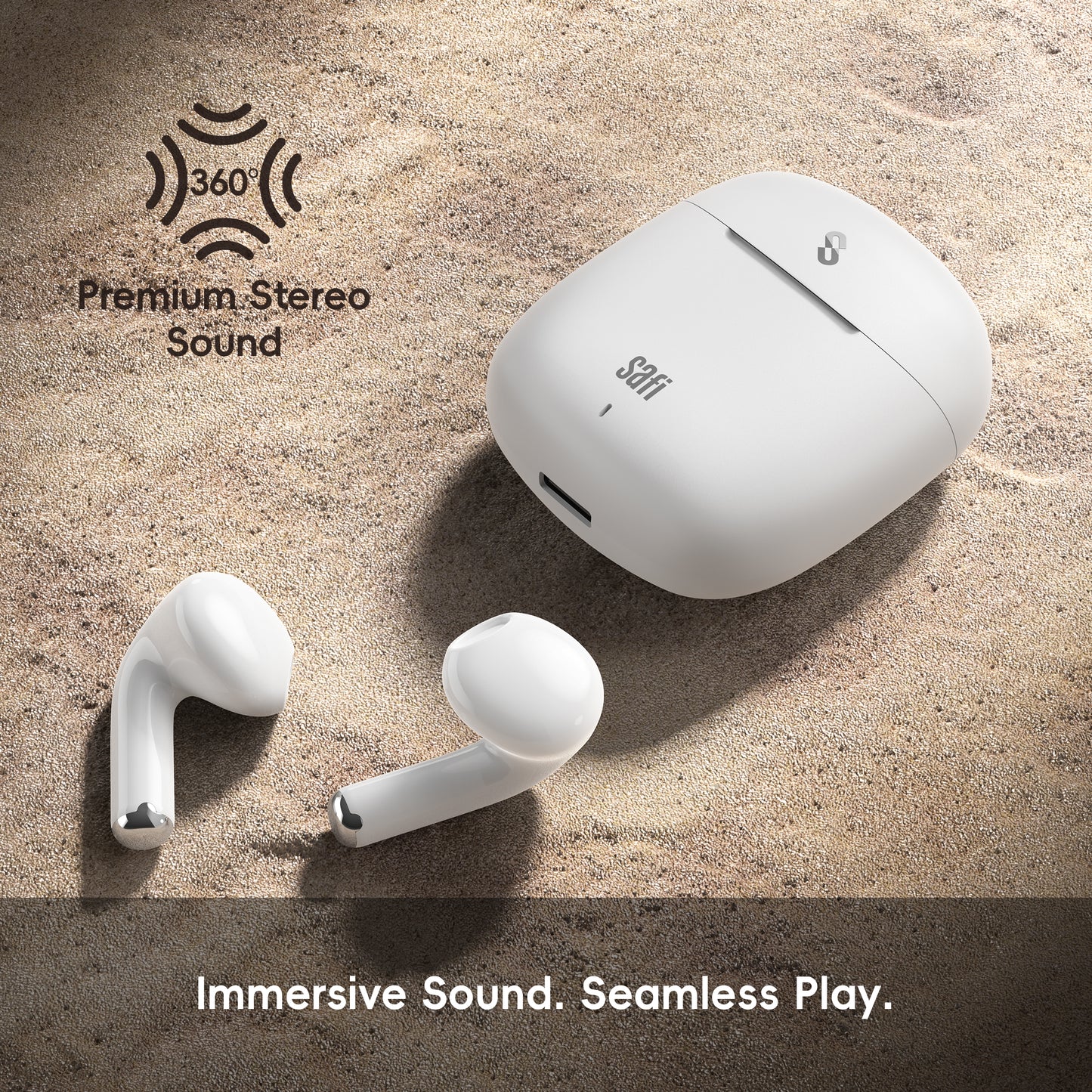 SAFI NexaBase Bluetooth 6.0 Semi-in-ear TWS Earphones Black
