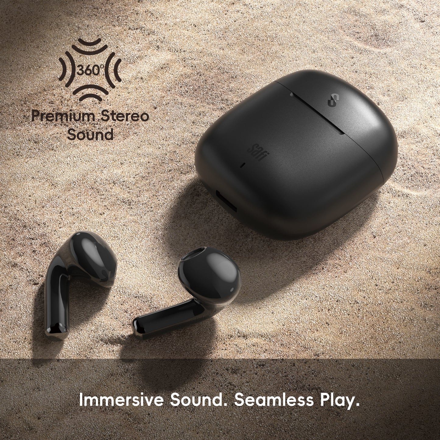SAFI NexaBase Bluetooth 6.0 Semi-in-ear TWS Earphones Black